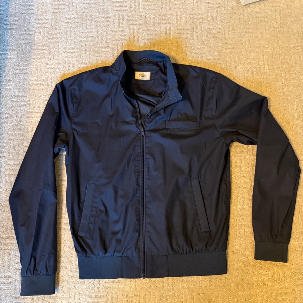 Marine Layer Men's Dark Blue Windbreaker